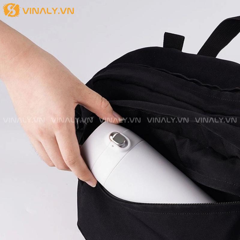 BGN-LL-03-02 | BÌNH GIỮ NHIỆT LOCK&LOCK ROUND ONE-TOUCH TUMBLER 500ML - MÀU TRẮNG 17 Tông trắng xinh xắn cho những ai thích phong cách tối giàn