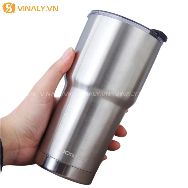 BGN-LL-09 | LY GIỮ NHIỆT LOCK&LOCK SWING TUMBLER 470ML THIẾT KẾ TỐI GIẢN, HIỆN ĐẠI 21 Dáng ly swing tumbler bạc trơn cầm nắm chắc tay