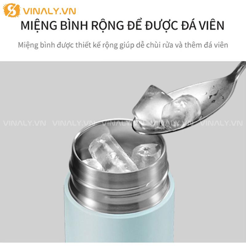 BGN-LL-10-01 | BÌNH NƯỚC LOCKNLOCK BELT BOTTLE 490ML MÀU PASTEL XINH XẮN 21 Miệng bình rộng để được đá viên