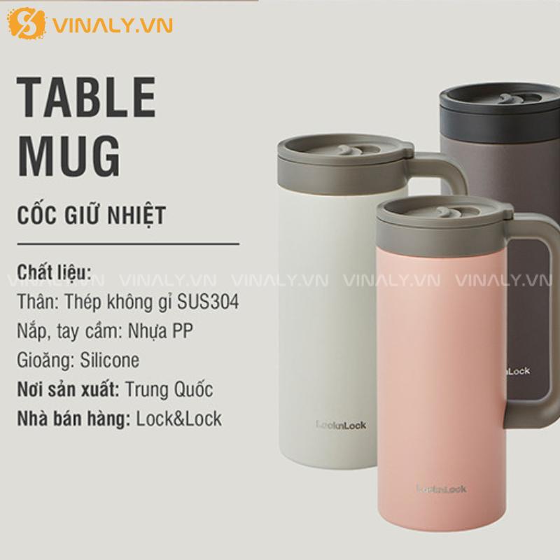 BGN-LL-13 | LOCK&LOCK LY GIỮ NHIỆT TABLE MUG 473ML TAY CẦM THANH LỊCH - MÀU HỒNG 11 THÔNG TIN CHI TIẾT VỀ LY GIỮ NHIỆT TABLE MUG LOCK&LOCK