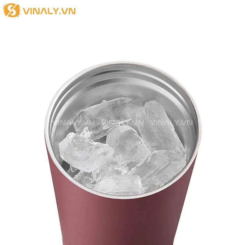 BGN-LL-15-01 | CỐC GIỮ NHIỆT LOCK&LOCK BUCKET TUMBLER KÈM QUAI XÁCH TIỆN DỤNG 19 PHẦN MIỆNG BÌNH RỘNG ĐỰNG ĐÁ THOẢI MÁI
