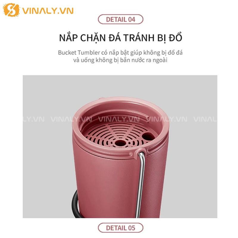 BGN-LL-15-01 | CỐC GIỮ NHIỆT LOCK&LOCK BUCKET TUMBLER KÈM QUAI XÁCH TIỆN DỤNG 18 THIẾT KẾ THÔNG MINH TỐI ƯU CÔNG NĂNG SỬ DỤNG