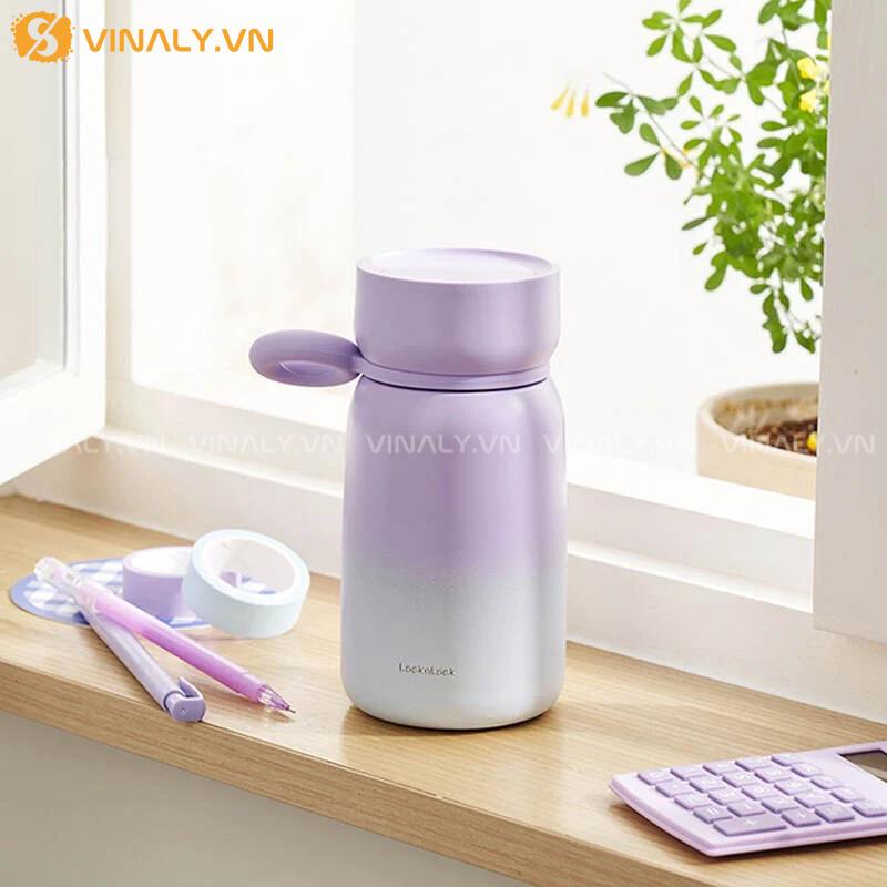 BGN-LL-17 | BÌNH GIỮ NHIỆT LOCK&LOCK METRO STUDIO GRADATION 350ML LOANG MÀU 14 Thiết kế nhỏ gọn, thông minh, kèm theo dây cầm tay tiện lợi