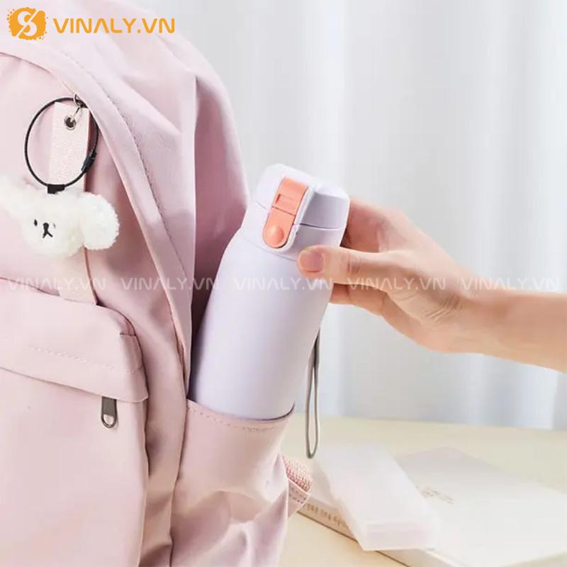 BGN-LL-18-01 | BÌNH LOCK AND LOCK CHÍNH HÃNG SCHOOL FIT COTTON CANDY 370ML XINH XẮN 23 Rất hợp cho học sinh, sinh viên mang theo đến trường