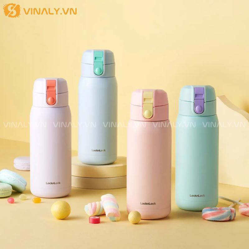 BGN-LL-18-01 | BÌNH LOCK AND LOCK CHÍNH HÃNG SCHOOL FIT COTTON CANDY 370ML XINH XẮN