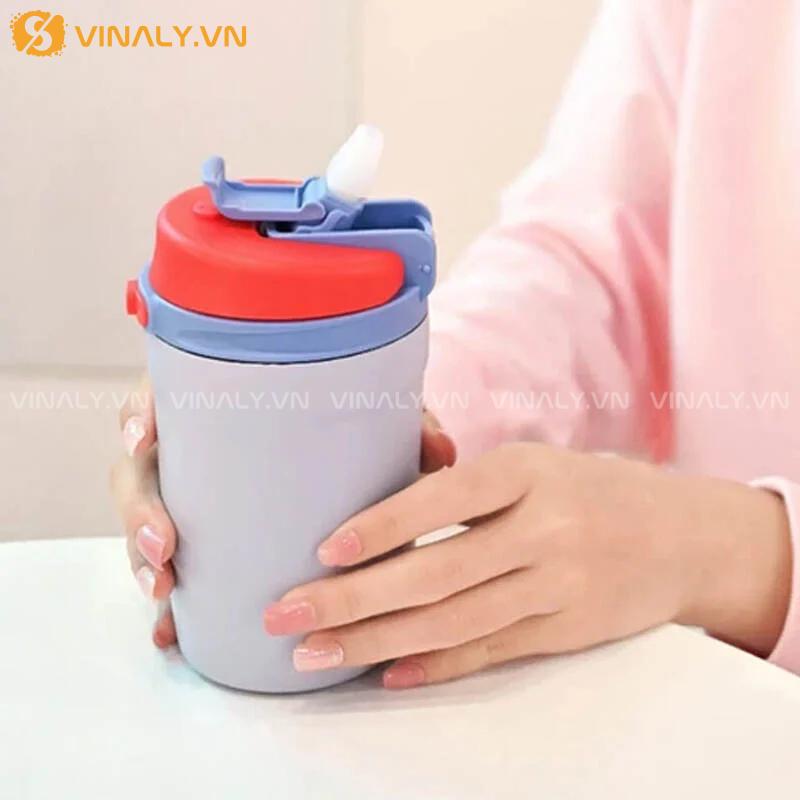 BGN-LL-19-01 | LOCK LOCK BÌNH GIỮ NHIỆT DUAL ONE TOUCH TUMBLER 320ML CHO GEN Z 23 Thiết kế bình nhỏ gọn thuận tiện mang đi học, đi làm