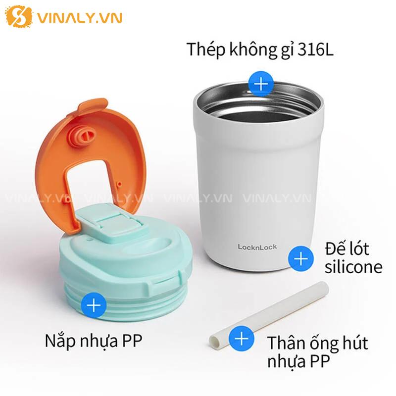 BGN-LL-23-01 | LY NƯỚC LOCK AND LOCK DUAL FLIP TUMBLER 320ML MINI CUTE 13 Ly giữ nhiệt mini cao cấp, thiết kế thông minh tiện lợi