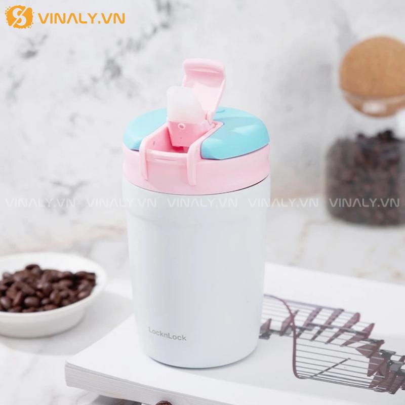 BGN-LL-23-01 | LY NƯỚC LOCK AND LOCK DUAL FLIP TUMBLER 320ML MINI CUTE 14 Lock&Lock Dual Flip Tumbler 320ml màu hồng