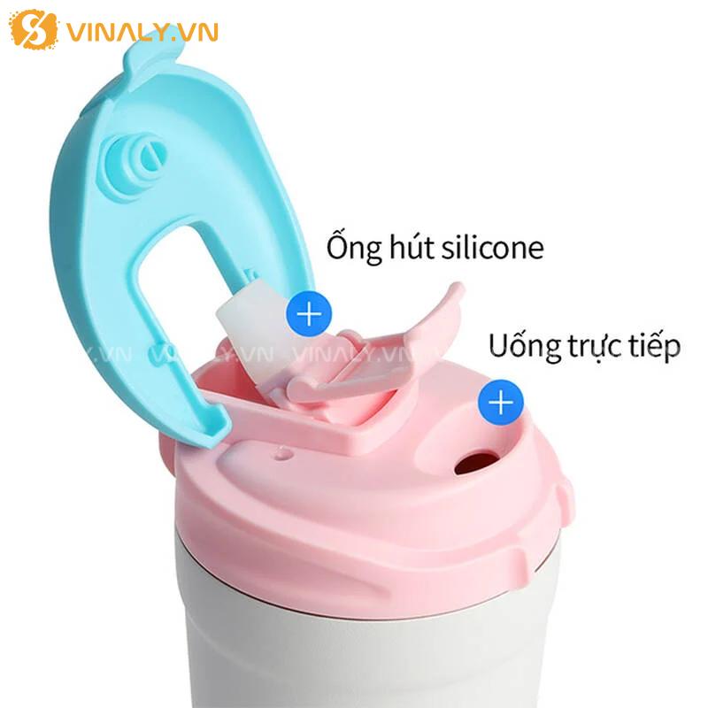 BGN-LL-24 | LY LOCKNLOCK DUAL FLIP GIỮ NHIỆT ĐỰNG CÀ PHÊ DUNG TÍCH 430ML 13 Thiết kế nắp hai chiều thông minh