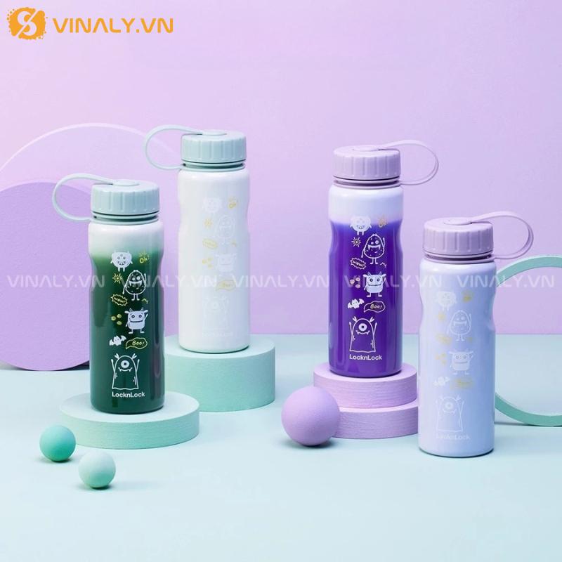 Vinaly.vn - Công Xưởng Quà Tặng Doanh Nghiệp 798 BGN-LL-27-01 | BÌNH GIỮ NHIỆT LOCK AND LOCK 500ML SCHOOL FIT SWITCH COLOR ĐỔI MÀU THEO NHIỆT ĐỘ
