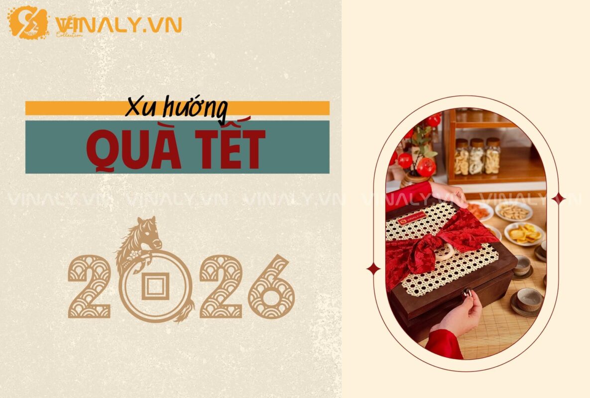 Set quà Tết 2026 với hộp quà cao cấp, thiết kế Tết và phong cách sang trọng