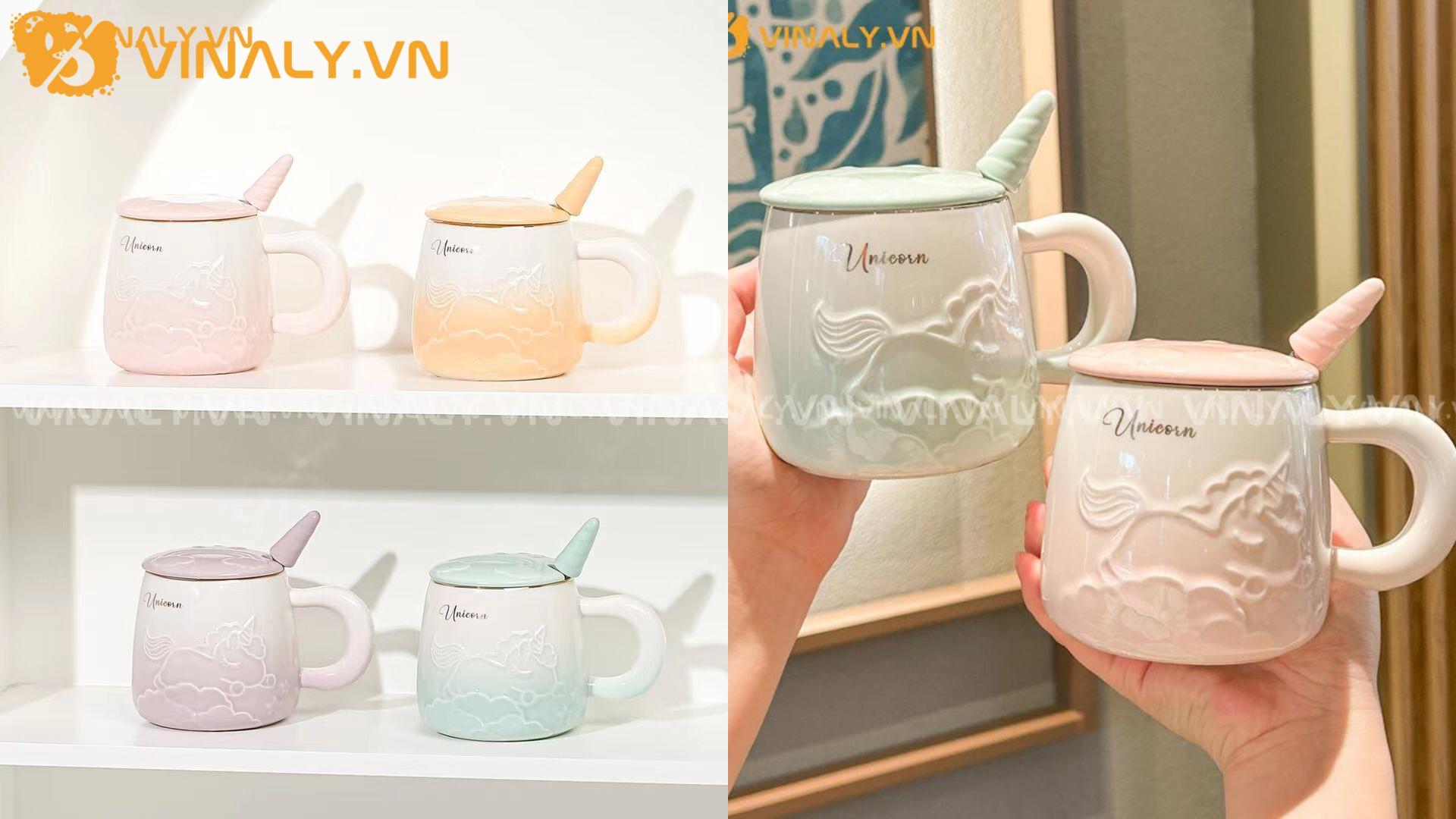 10+ Gợi ý ly sứ có nắp làm quà tặng doanh nghiệp 6 Ly sứ có nắp sứ đồng bộ