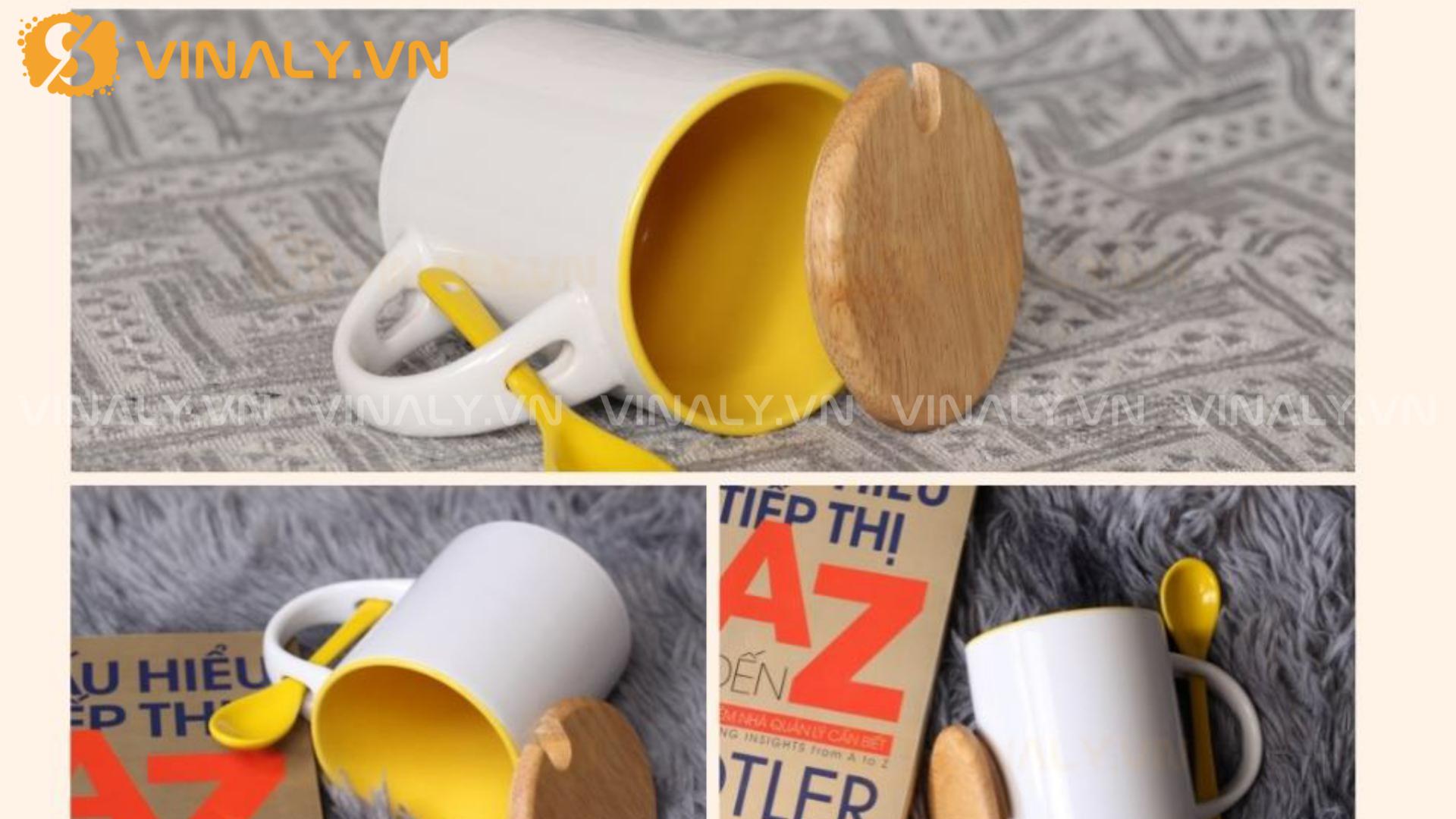 Top 8 cốc sứ có nắp cao cấp 5 Cốc sứ có nắp kèm muỗng đồng bộ