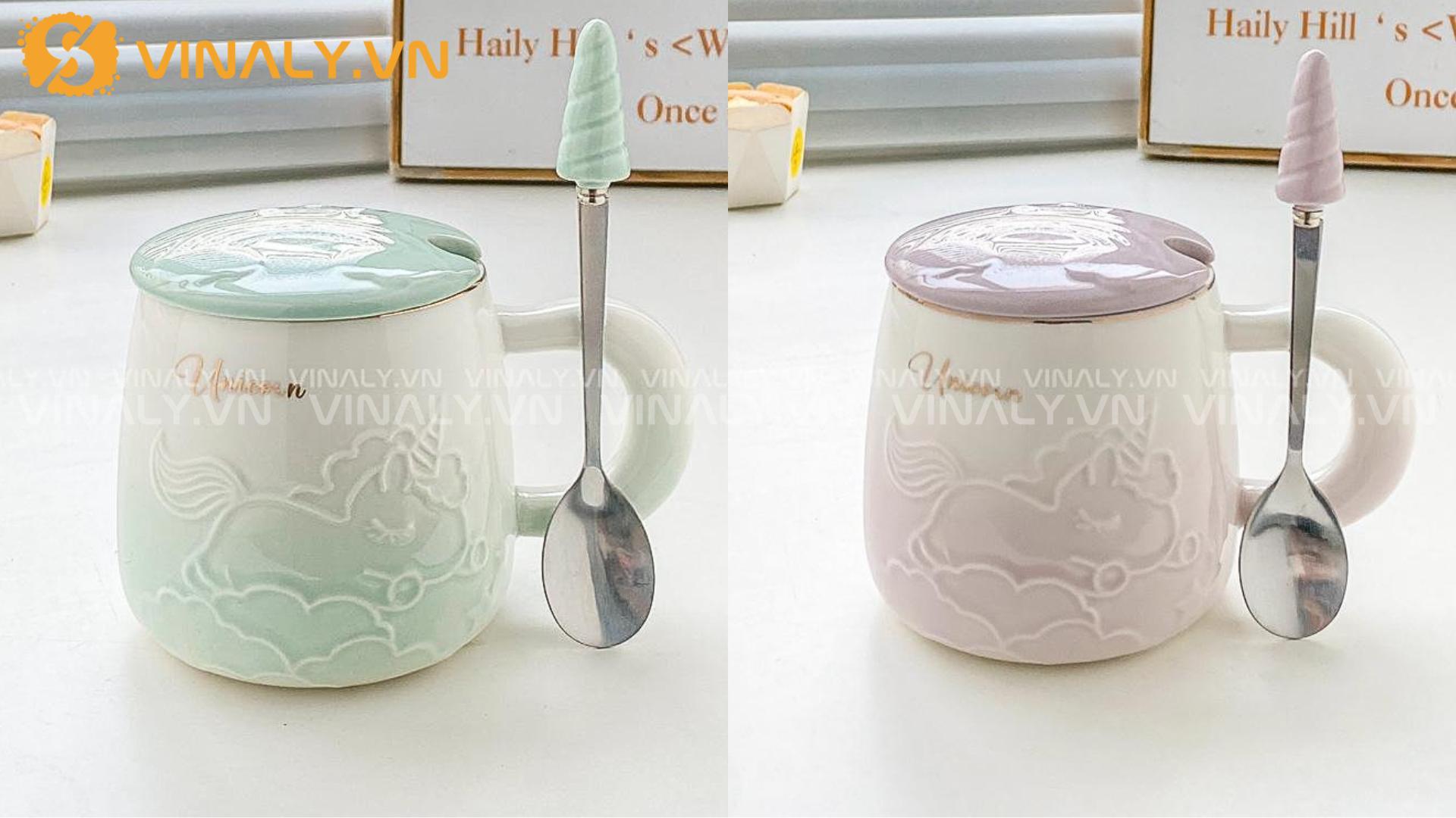 8 Gợi ý ly có nắp đậy cho văn phòng cực tiện lợi 6 Ly có nắp kèm muỗng – pha trà/cà phê nhanh chóng