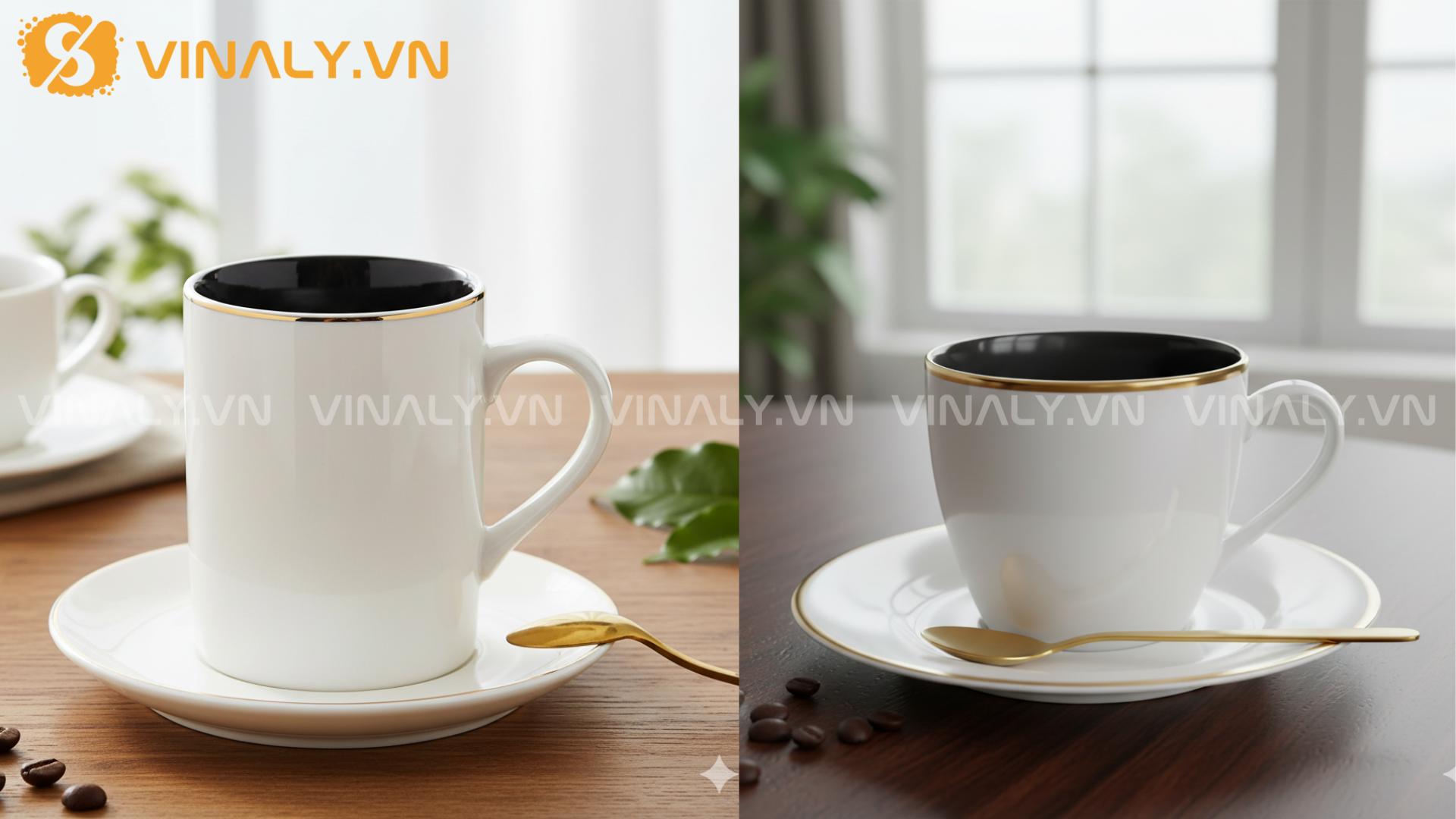 Top 10+ Ly sứ uống Cafe đẹp 2025 – Sang & Tối giản 7 Ly sứ uống cafe bóng cao cấp