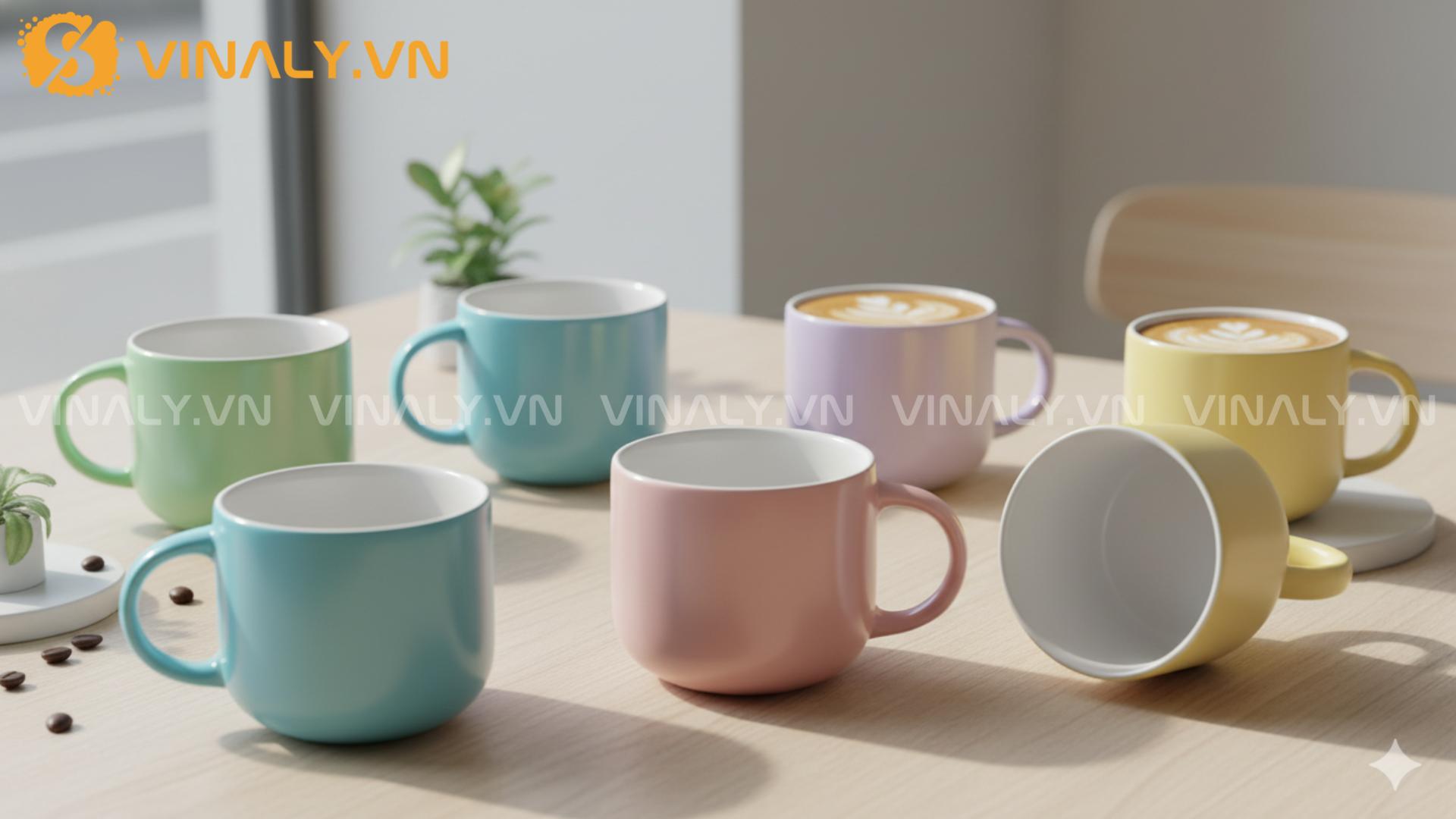 Top 10+ Ly sứ uống Cafe đẹp 2025 – Sang & Tối giản 8 Ly sứ pastel nhiều màu