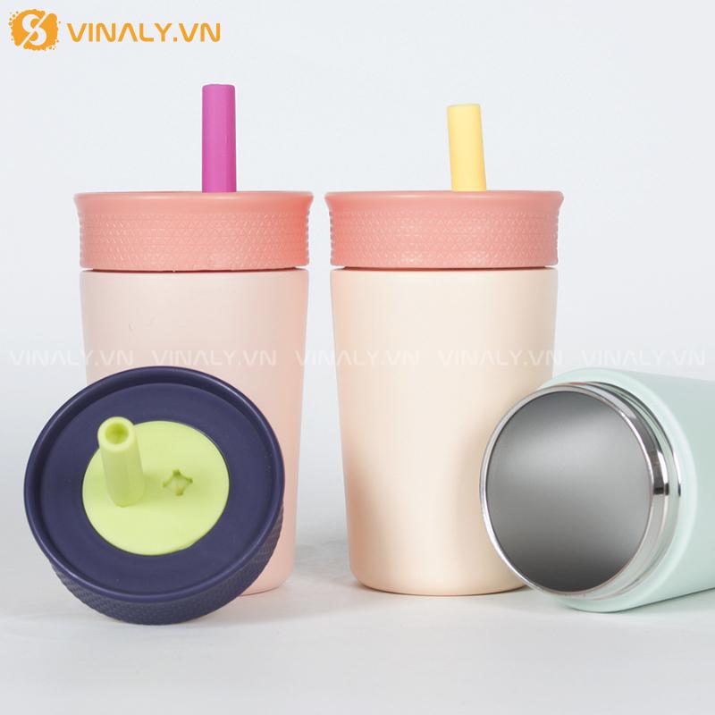 BGN-CC-04-01 | LY GIỮ NHIỆT COFFEE CUP DUNG TÍCH 350ML MÀU PASTEL 20 CHẤT LIỆU THÉP KHÔNG GỈ 304 CAO CẤP VÀ SILICON AN TOÀN CHO SỨC KHOẺ