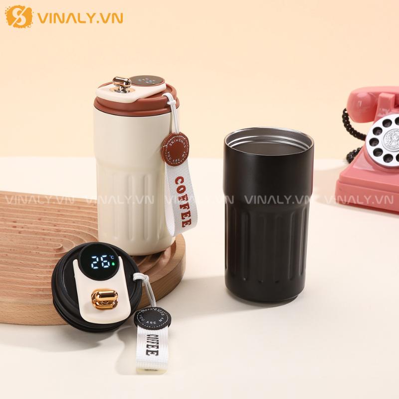 BGN-CC-05-01 | LY CÀ PHÊ GIỮ NHIỆT HIỂN THỊ NHIỆT ĐỘ THÔNG MINH 450ML