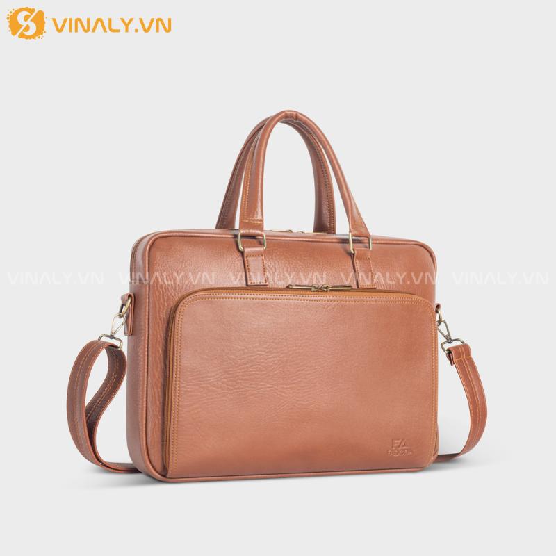 CD-TD-01-01 | CẶP DA NAM TÚI ĐEO 2 NGĂN ĐỰNG LAPTOP THANH LỊCH (FCD301) - MÀU DA BÒ