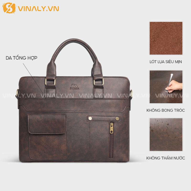 CD-TD-06-01 | CẶP DA CÔNG SỞ PHONG CÁCH UNISEX NHIỀU NGĂN ĐA NĂNG (FCD308) 20 CHẤT LIỆU DA HỖN HỢP BỀN BỈ, CHỐNG TRẦY, KHÔNG BONG TRÓC