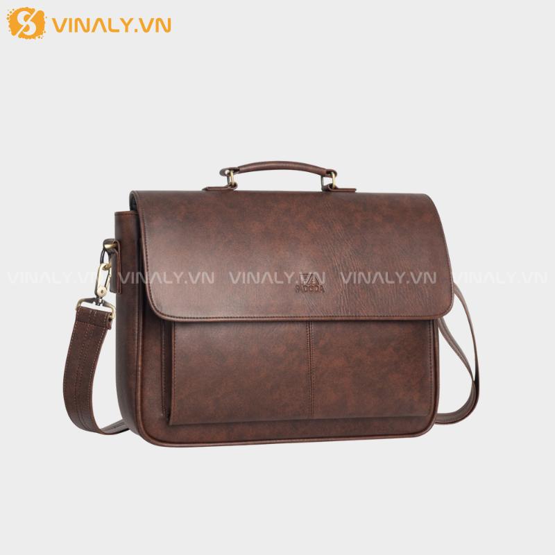 CD-TD-10-01 | CẶP DA CÔNG SỞ CAO CẤP - MẪU TÚI ĐEO CHÉO NHIỀU NGĂN TÍNH ỨNG DỤNG CAO (FCD309) - TÔNG ĐEN CAO CẤP
