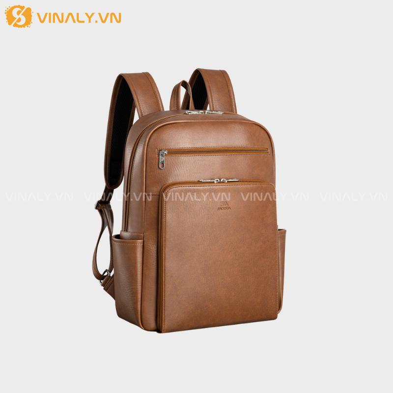 CD-TD-12-01 | BALO DA CAO CẤP - BALO UNISEX ĐỰNG LAPTOP ĐẸP CHO NGƯỜI LÀM CÔNG SỞ (FBA27) - MÀU DA BÒ