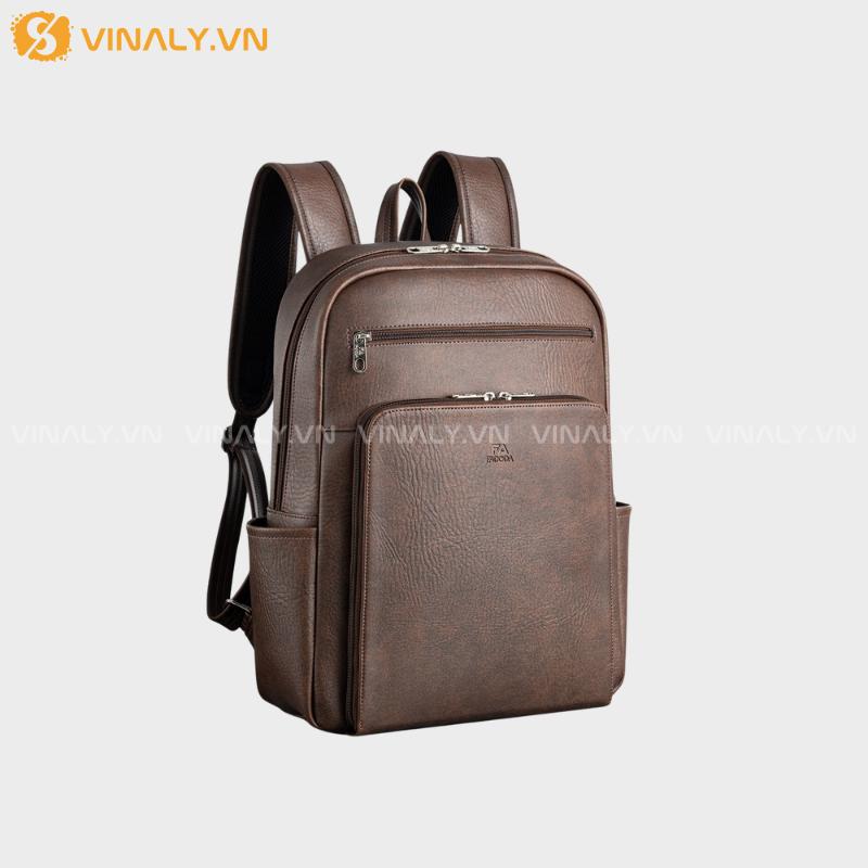 CD-TD-12-01 | BALO DA CAO CẤP - BALO UNISEX ĐỰNG LAPTOP ĐẸP CHO NGƯỜI LÀM CÔNG SỞ (FBA27) - MÀU NÂU