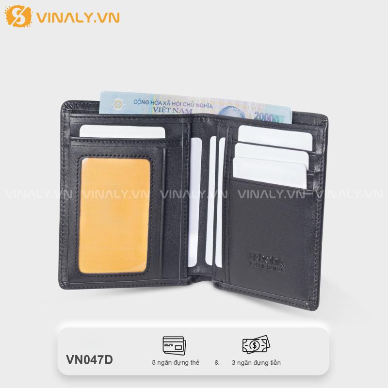 VD-TD-06-01 | VÍ NAM DA BÒ DÁNG ĐỨNG CAO CẤP KIỂU DÁNG THANH LỊCH (VN047) 19 VÍ ĐỰNG NHIỀU NGĂN TIỆN DỤNG