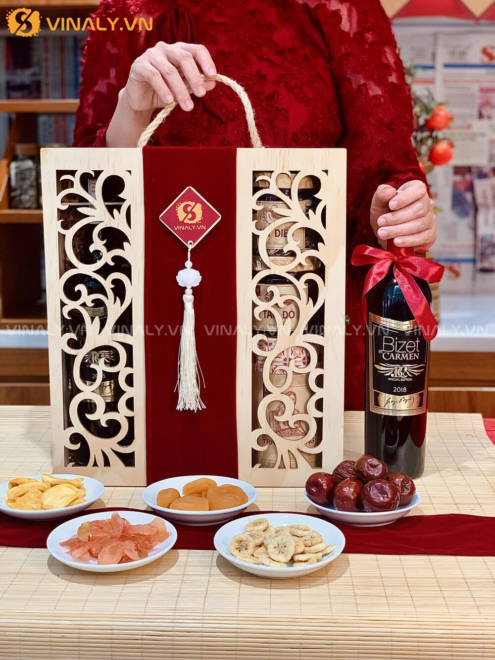 SQT-AK-02-01 | SET AN KHANG 2 – QUÀ TẶNG TẾT RƯỢU VANG