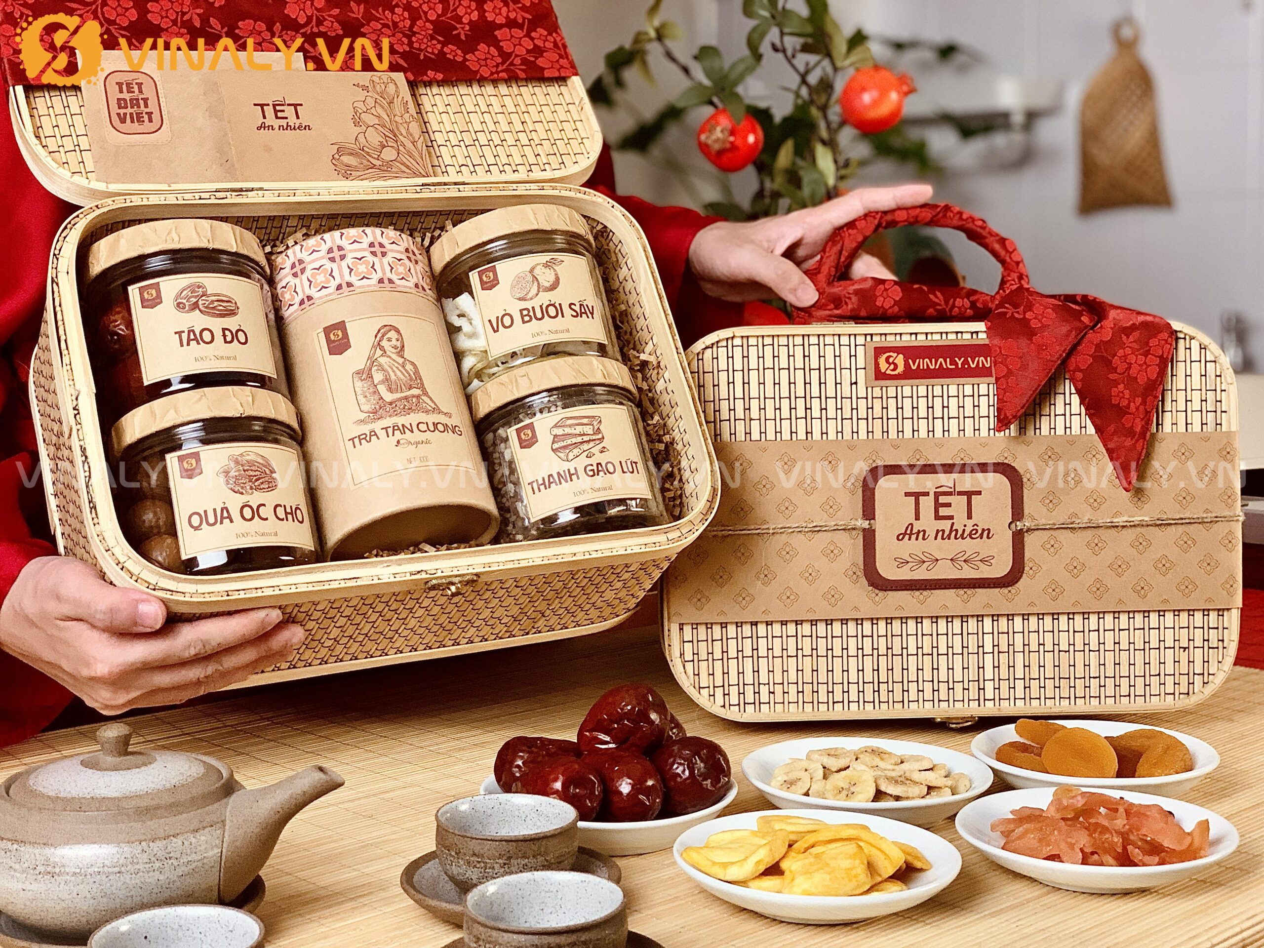SQT-AN-03-01 | SET AN NHIÊN 3 QUÀ TẶNG TẾT ĐỐI TÁC ĐẬM VỊ TẾT XƯA