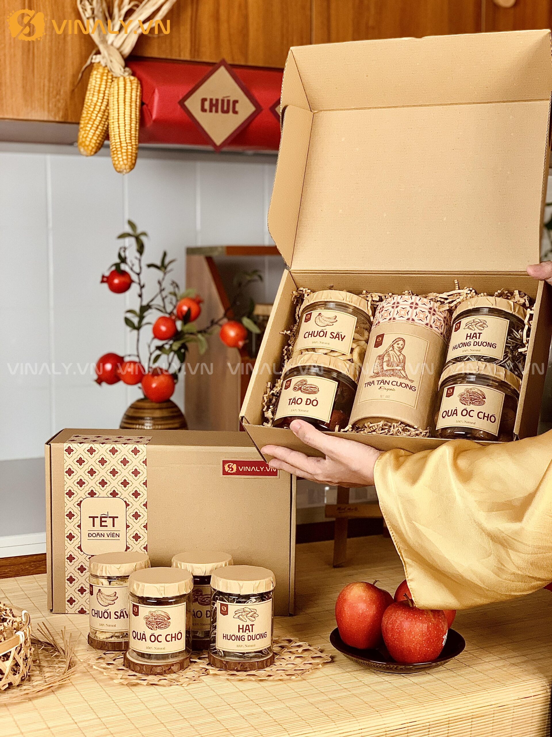 SQT-DV-02-01 SET ĐOÀN VIÊN 2 GIỎ QUÀ TẾT 2026, MẪU MỚI NHẤT