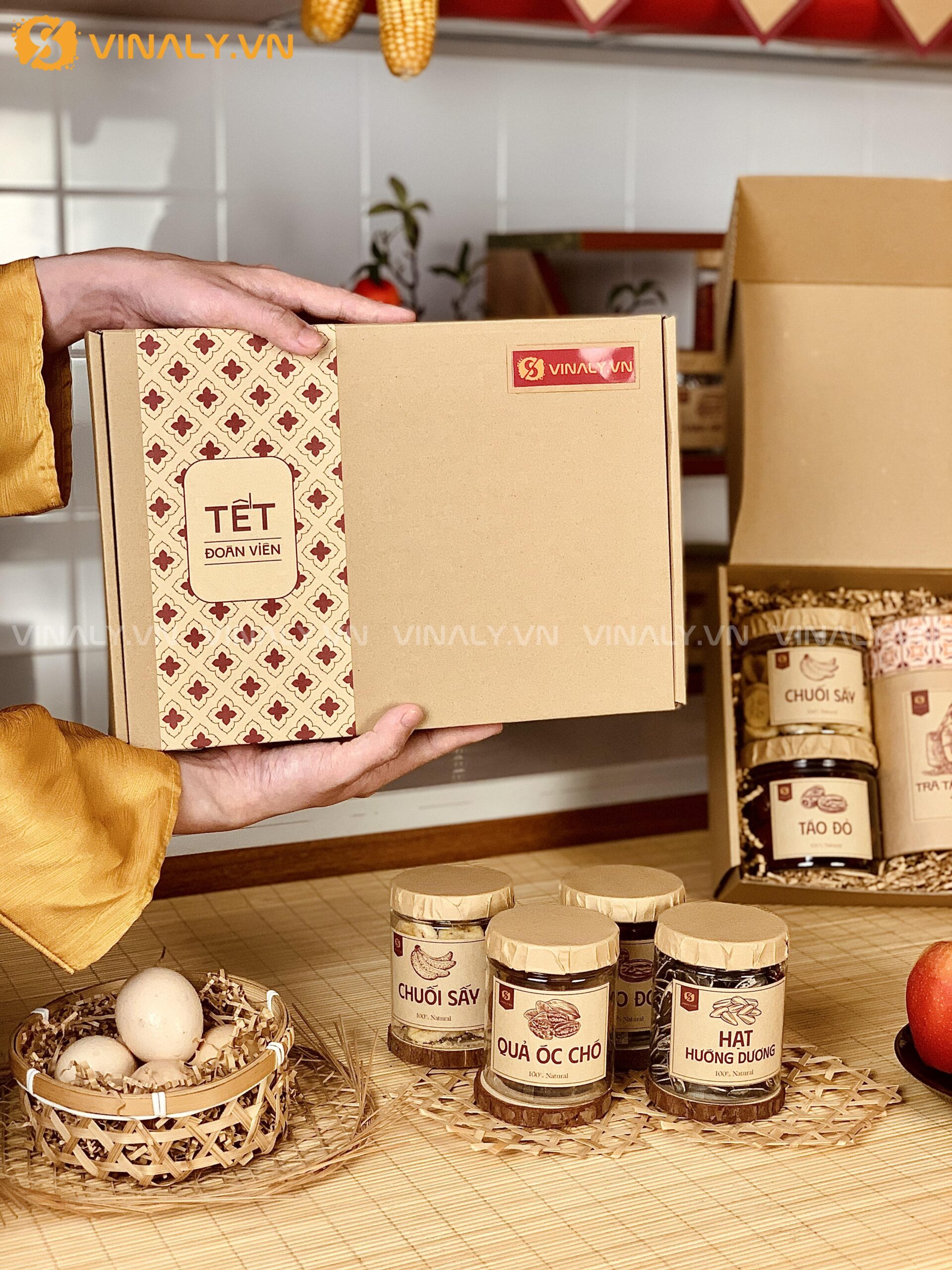 SQT-DV-02-01 SET ĐOÀN VIÊN 2 GIỎ QUÀ TẾT 2026, MẪU MỚI NHẤT