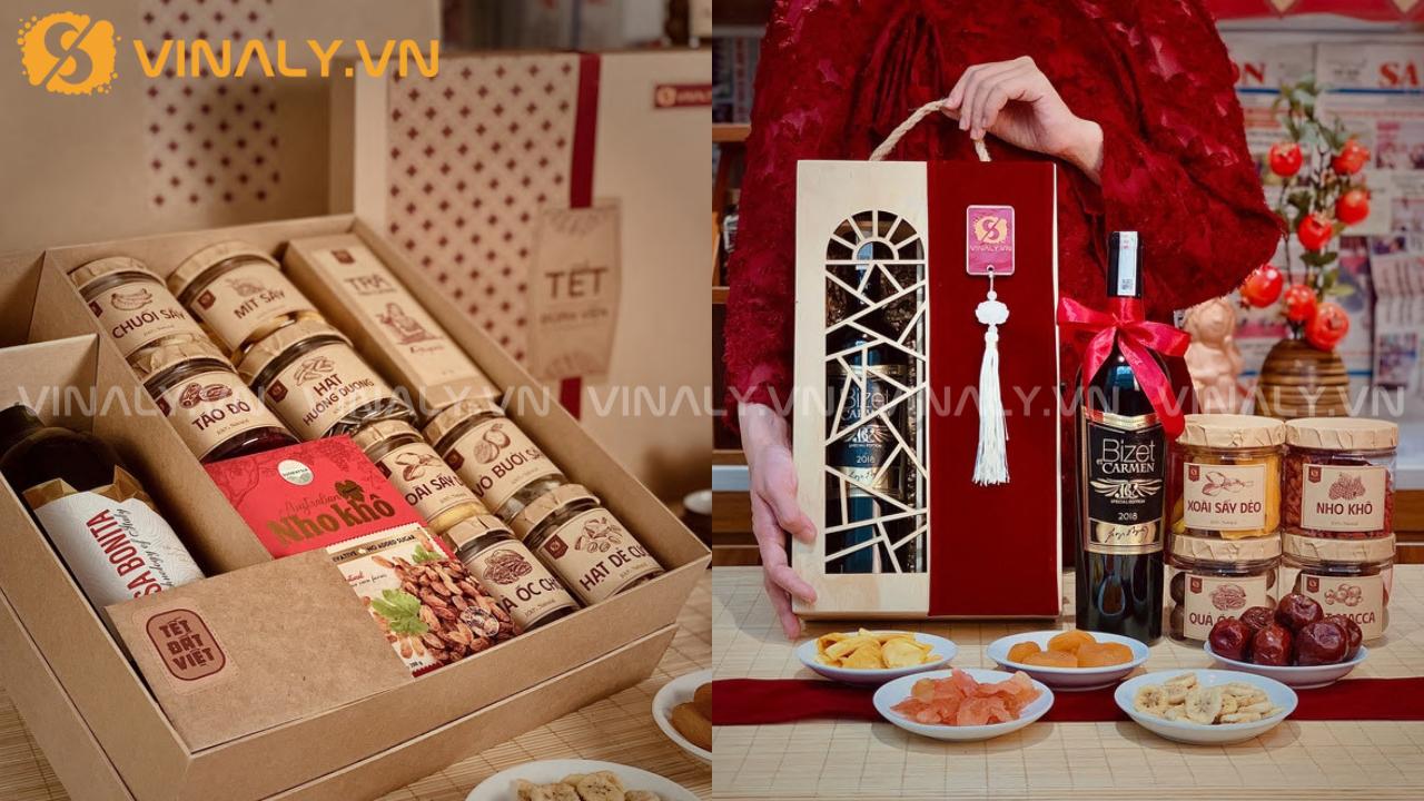 Hộp quà Tết doanh nghiệp 2026 thiết kế sang trọng, chuẩn logo