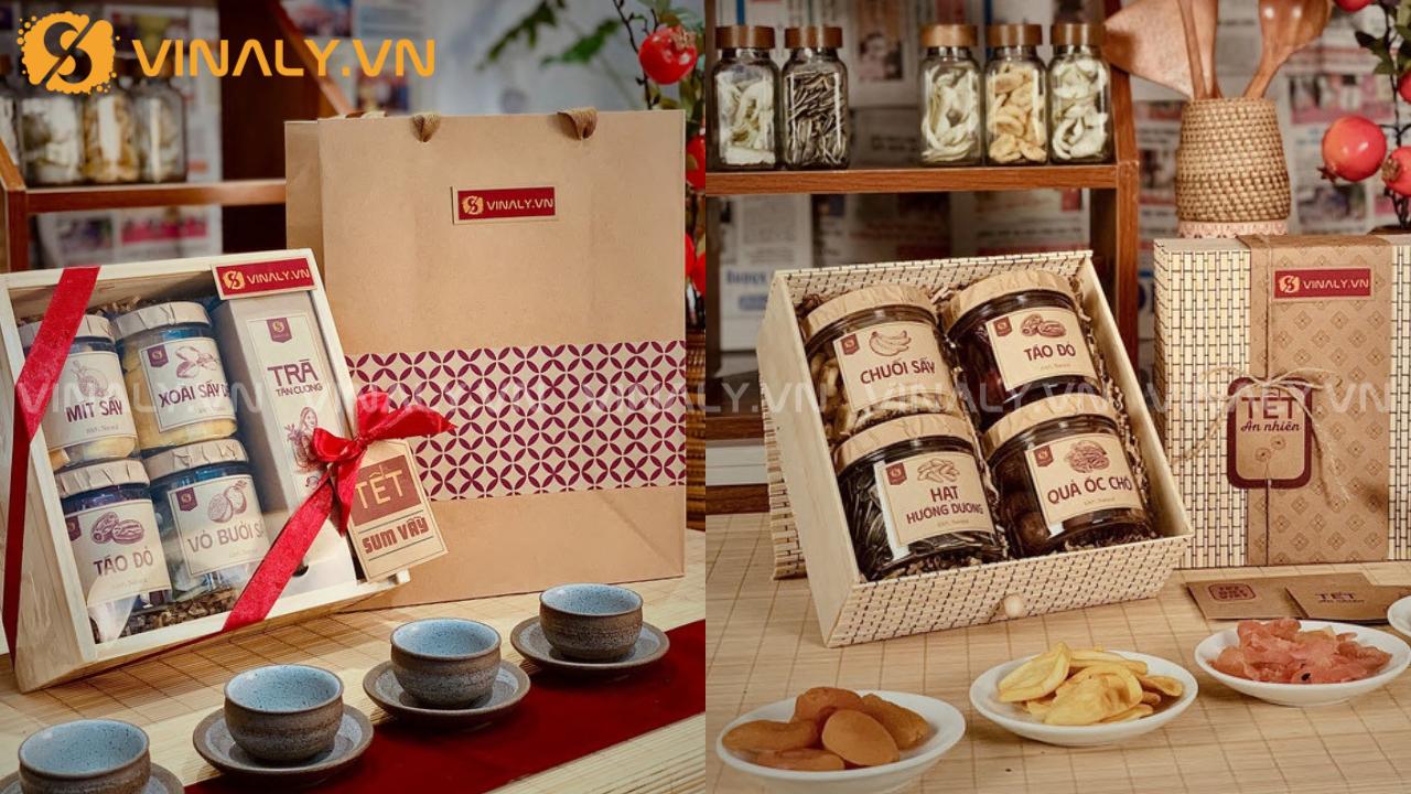 Hộp tối giản nhưng hạt/mứt chất lượng dành cho Set Premium