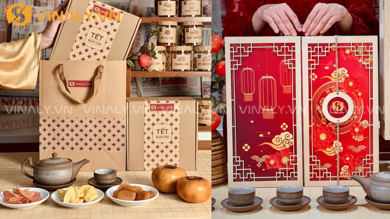 Mẫu hộp quà Tết 2026 được doanh nghiệp ưa chuộng, thiết kế sang trọng
