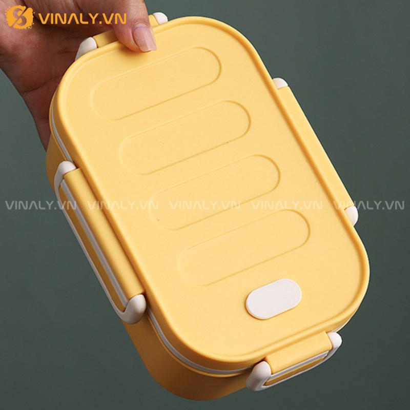 HCGN-06 | HỘP CƠM VĂN PHÒNG 2 LỚP DUNG TÍCH 1000ML DÙNG ĐƯỢC TRONG LÒ VI SÓNG 17 THIẾT KẾ TỐI GIẢN, HIỆN ĐẠI, DUNG TÍCH LỚN PHÙ HỢP VỚI NHÂN VIÊN VĂN PHÒNG