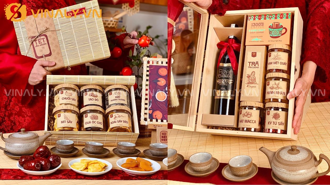Các yếu tố quyết định giá giỏ quà Tết gồm thành phần, bao bì và cách đóng gói