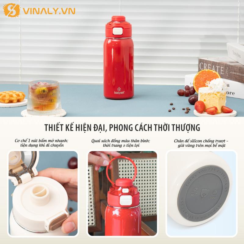 BGN-CC-12 | KALPEN BÌNH GIỮ NHIỆT INOX 304 CAO CẤP - DA10 DUNG TÍCH LỚN 700ML 18 THIẾT KẾ HIỆN ĐẠI, THÔNG MINH ĐEM ĐẾN TRẢI NGHIỆM SỬ DỤNG TUYỆT VỜI