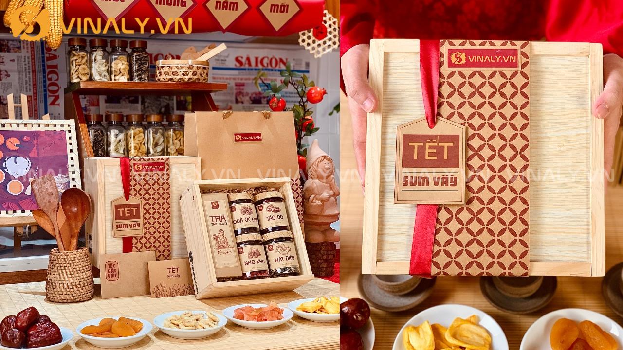 Trà và hạt dinh dưỡng biếu Tết khi chúc Tết nhà người yêu