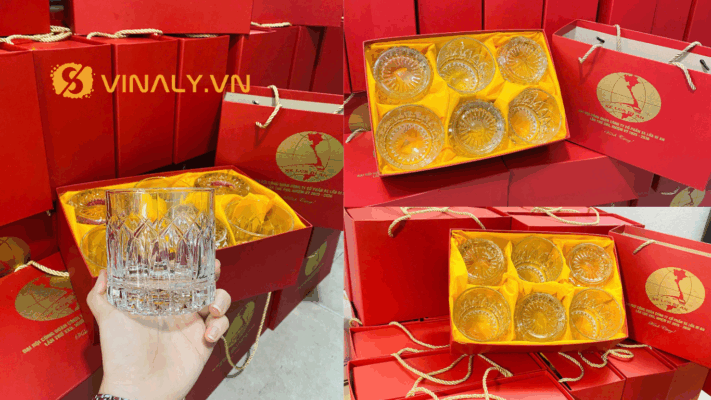Bộ 6 ly thủy tinh cũng là món quà tinh tế cho ngày 26/3
