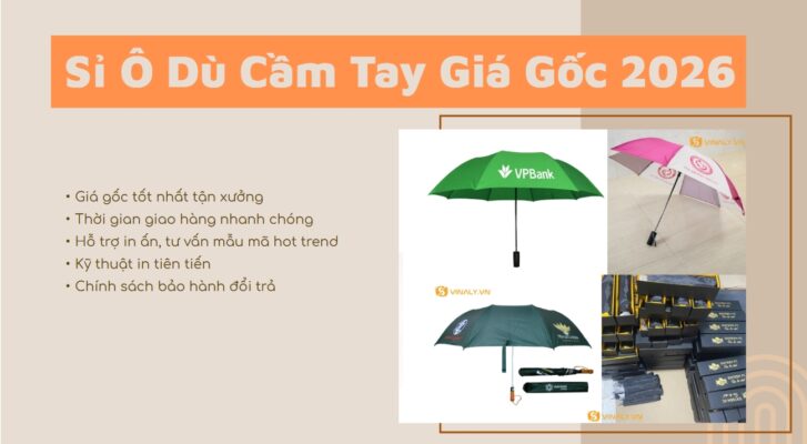 Vinaly - Xưởng sản xuất ô dù cầm tay giá gốc uy tín
