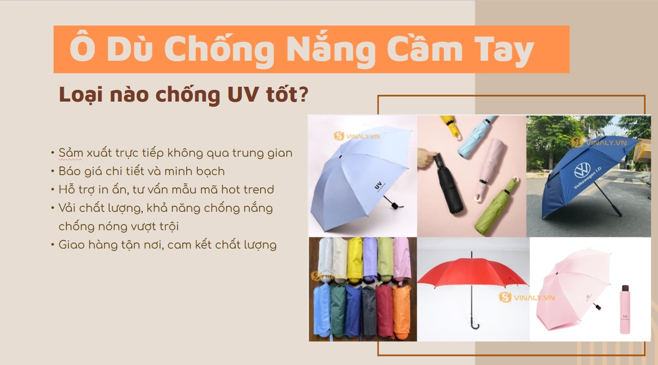 Loại ô dù che nắng cầm tay nào tốt, nên mua nhất 2026?