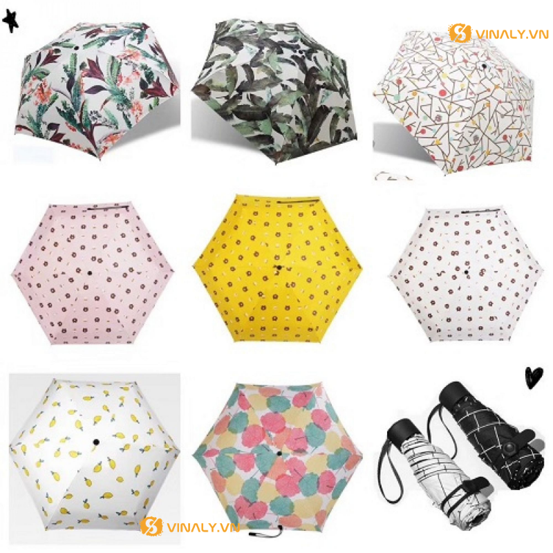 Mẫu dù nhiều hoạ tiết, hoa văn có giá cao hơn loại dù trơn
