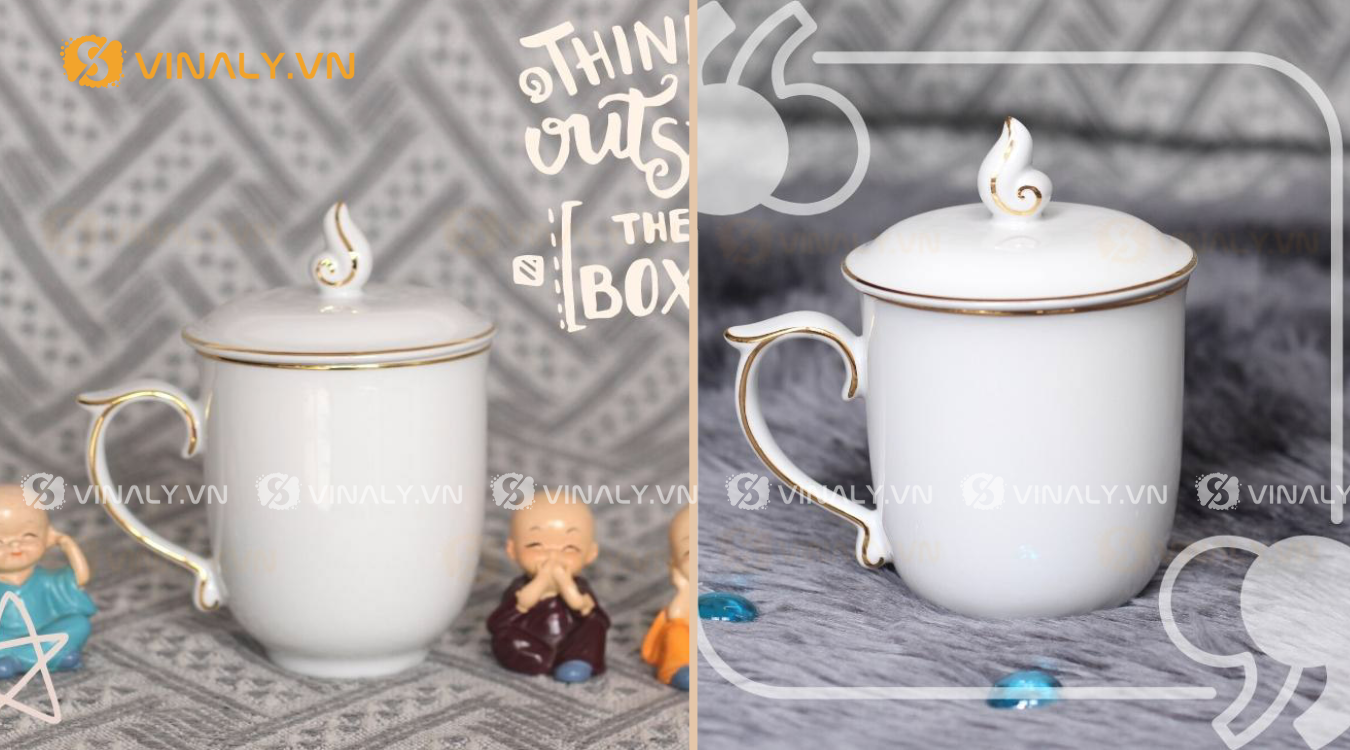 Ly sứ Minh Long viền vàng được làm từ sứ cao cấp, bền đẹp và an toàn khi sử dụng
