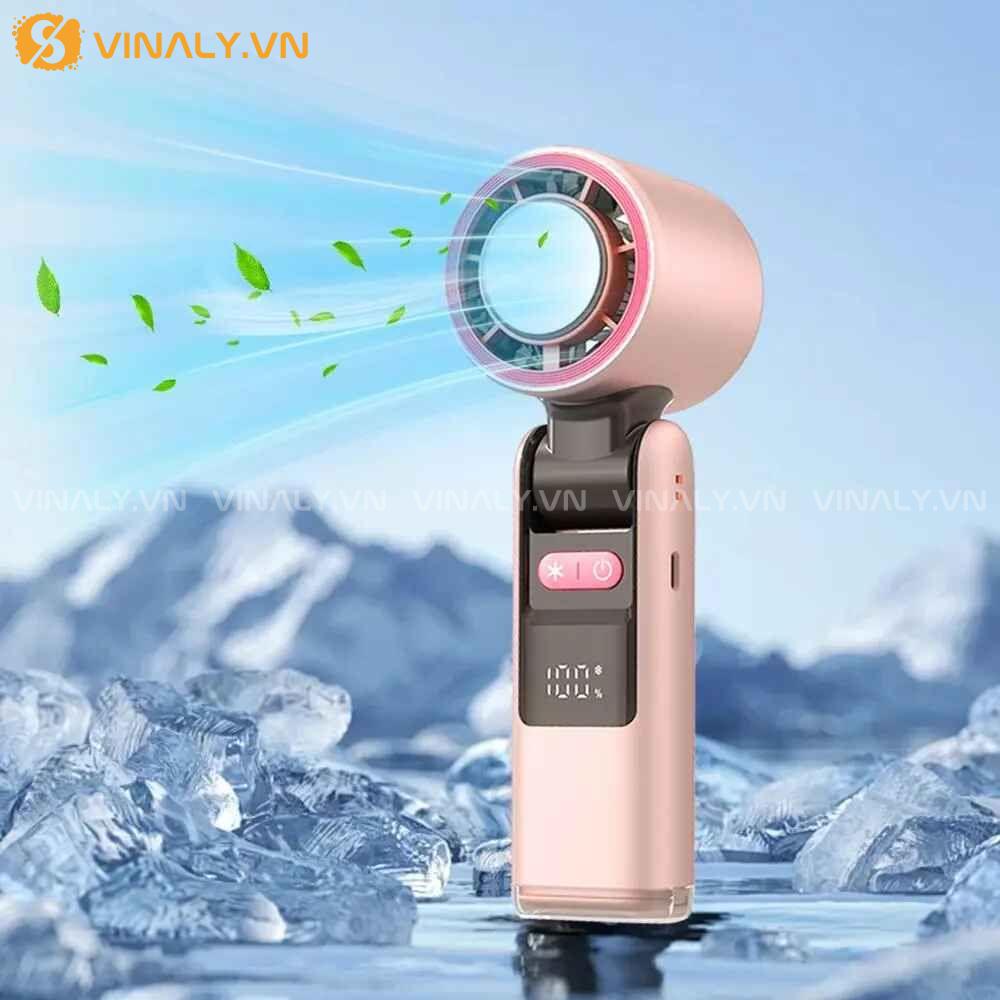 QTCN-LO-01-01 | QUẠT CẦM TAY CÓ SÒ LẠNH CAO CẤP
