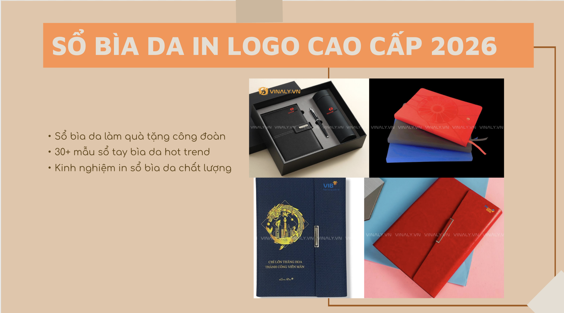 Sổ bìa da hot trend 2026