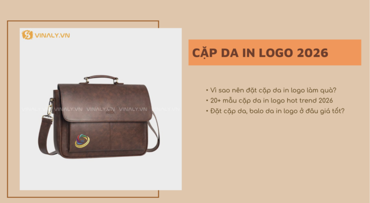 Tổng hợp 20+ mẫu cặp da in logo được săn đón 2026