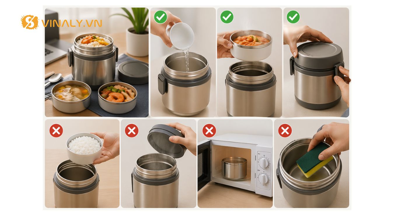 Camen giữ nhiệt dùng đúng cách giúp giữ nóng lâu, sạch và bền hơn.