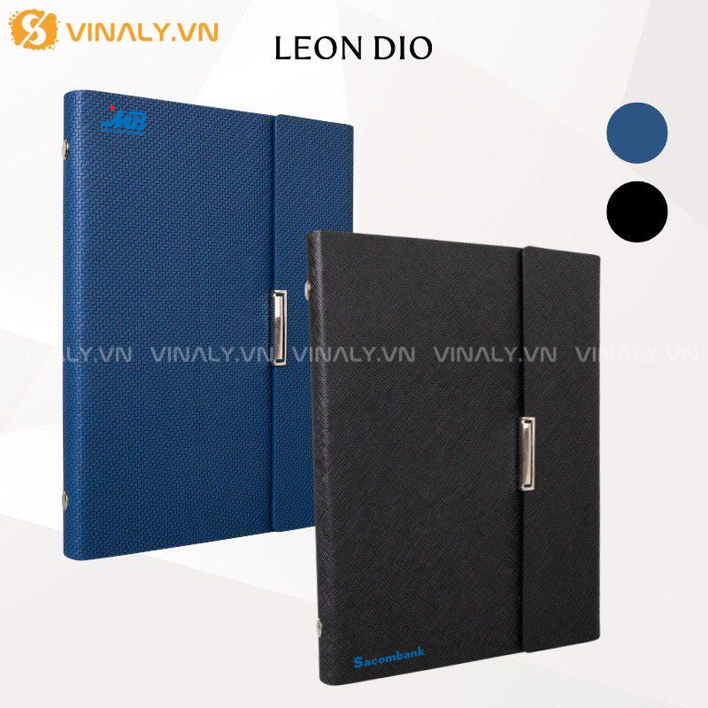 Sổ da bìa còng in logo truyền thống, lịch sự