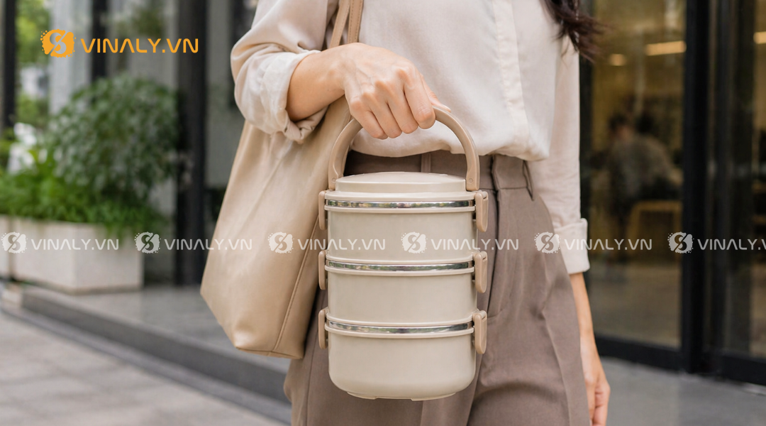Sử dụng hộp cơm inox là lựa chọn đáng cân nhắc nếu bạn là dân văn phòng bận rộn